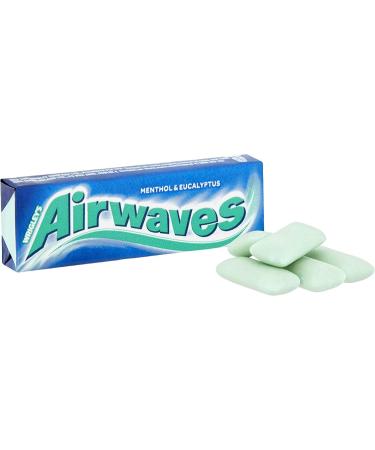 Wrigley's Airwaves Menthol & Eucalyptus Sugarfree Chewing Gum 30x10 Pellets The original strong taste experience with the refreshing airwaves menthol kick