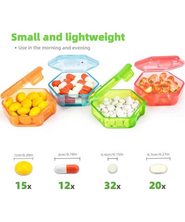 Monthly Pill Organizer - 30 Day Medicine Boxes with 32 Compartments for Vitamins Fish Oil & Supplements - Portable 4-Week Case - Buy Online on GoSupps.com