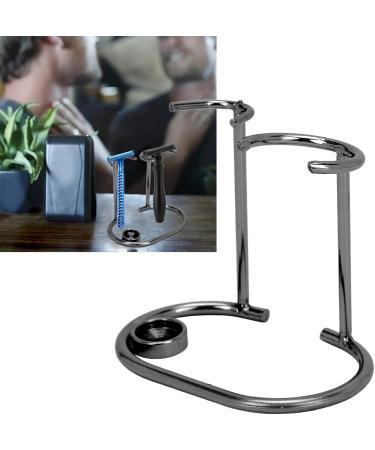 Durable Black Razor & Shaving Brush Stand - Modern Hygienic Design for Safe Bathroom Styling - Buy Online on GoSupps.com