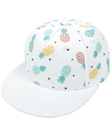 XYIYI Kids Baby Baseball Caps Cotton Sun Hat Adjustable Trucker Hats Sport Visor Cap 2-4 Years Pineapple