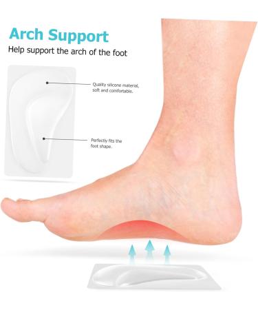 NOLITOY 6 Pairs Silicone Arch Support Insoles - Heel Cushions for Men & Women | Forefoot Pads & Damping Comfort for High Heels - Buy Online on GoSupps.com
