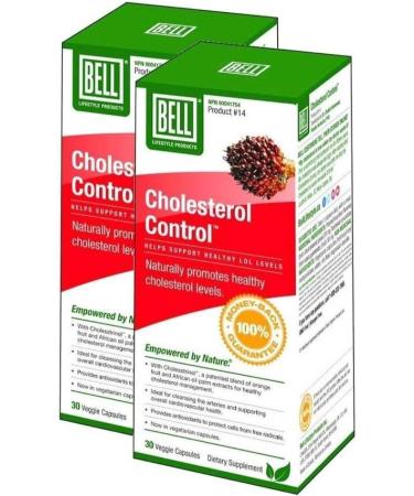 Bell Cholesterol Control - Cholesterol Health Supplement - Proprietary Blend For Women and Men 2-Pack 30 count (Pack of 2) - Buy Online on GoSupps.com