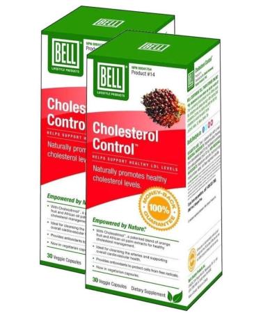 Bell Cholesterol Control - Cholesterol Health Supplement - Proprietary Blend For Women and Men 2-Pack 30 count (Pack of 2)