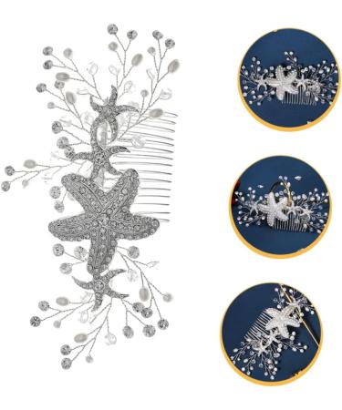 Ipetboom Starfish Hair Comb Hair Comb Bridal Hair Comb Bridal Hair Accessories Bridal Headpieces for Wedding Decorative Hair Combs Hair Comb Accessory Hair Side Combs Wedding Hair Comb - Buy Online on GoSupps.com