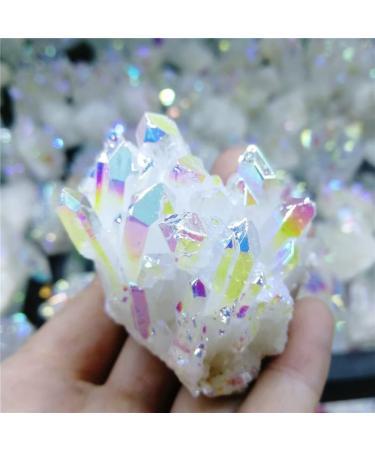 Natural Magic Natural Angel Aura Crystal Cluster Electroplating Titanium Quartz Cluster Stone Crystals Specimen 30-50g ZJGIDTEM (Size : 1pcs) - Buy Online on GoSupps.com