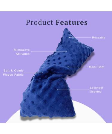 Lavender Microwave Heating Pad for Neck and Shoulders - Hot/Cold Therapy Wrap for Pain Relief - Weighted Bean Bag with Flaxseed, Buckwheat & Lavender - Buy Online on GoSupps.com