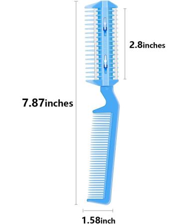 6 Pieces Hair Cutter Comb with Blades Pet Razor Comb Double Sides Removal Comb Dual Side Cutting Scissors for DIY Shorten Shape Thin Hair Gently Grooming Cutting Dogs Hair (Pink White Blue) - Buy Online on GoSupps.com
