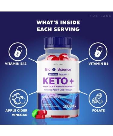 Bio Science Keto Gummies (5 Pack) - Weight Loss & Extra Strength ACV Formula | 300 Gummies for Advanced Weight Management - Buy Online on GoSupps.com
