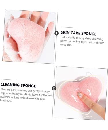 1 Set of 3 Facial Cleanser Care Powder Puff for Face Makeup Puff Body Washer Natural Sponge Charcoal Sponge Facial Cleansing Sponge Cotton Pad Random colour 8.6X6.5X2CM - Buy Online on GoSupps.com