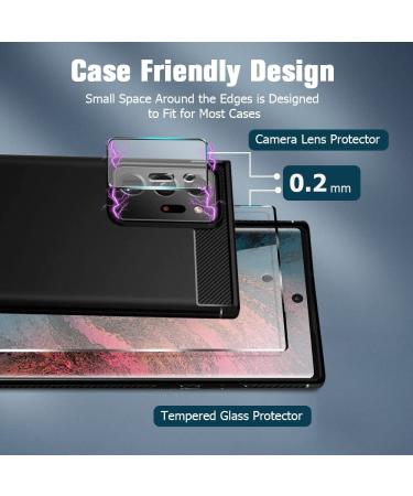 2+2 Pack Galaxy Note 20 Ultra Screen Camera Protector | 9H Tempered Glass | Scratch Resistant | Ultrasonic Fingerprint Support | 3D HD Curved | For Samsung Galaxy Note 20 Ultra 5G 6.9 - Glass Screen Protector - Buy Online on GoSupps.com