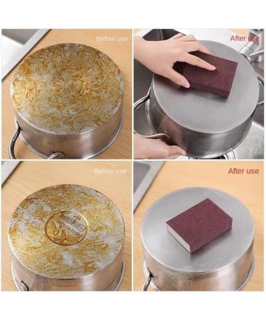 Remove Rust Sponge for Iron Pots Woodworking Sanding Clean Sticky Pans Remove Feet Soles Dead Skin Emery Sponge 12PCS - Buy Online on GoSupps.com