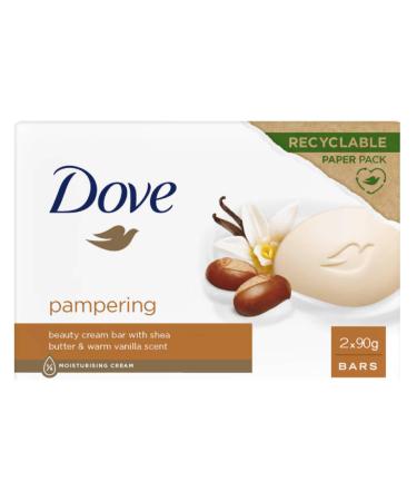Dove Dove Beauty Cream Bar Care Moisturizing Solid Soap Vanilla And Shea Butter 2X90 g 1 Unit