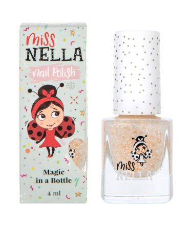 Miss Nella if the shoe fits removable nail polish especially for children gold glitter peel-off formula non-toxic water-based and odorless