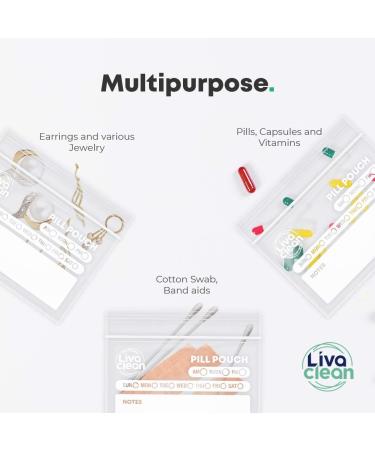 125 Pack Pill Pouches for Medicine Travel - Upgraded Thickness Pill Bags for Daily Medication Organizer - Small Pills 3x2.8 Inch - Buy Online on GoSupps.com