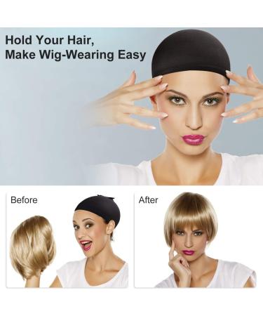 URAQT Wig Caps - 4 Pcs Stretchy Nylon Stocking Cap for Women Men - Breathable Wig Net Cap - 2 Black+2 Beige - Buy Online on GoSupps.com