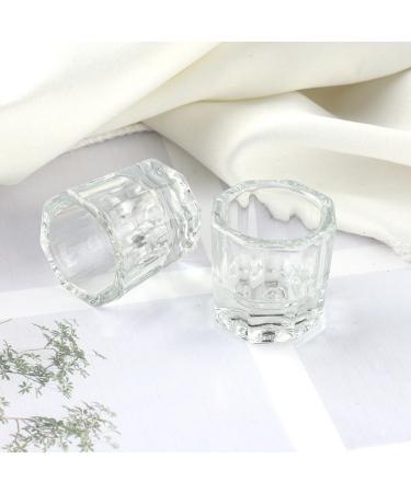 Crystal Bowl Cup Liquid Powder for Nails Acrylic Dappen Dish Clear Nail Art Tools for Women at Home - Buy Online on GoSupps.com