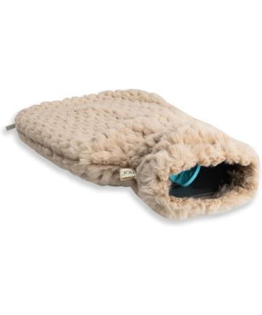 Premium 2L Hot Water Bottle - Natural Gummi with Soft Fur Cover BS1970:2012 Certified New Beige Model - Ideal for Comfort and Warmth - Buy Online on GoSupps.com