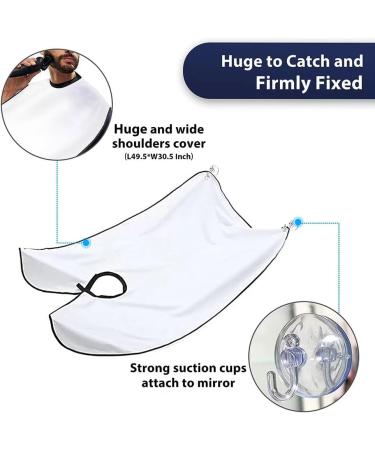 Buy 2 STK BART Beard Apron - Bibs for Men with Suction Cups | Perfect Gifts for Him (Black & White) - Buy Online on GoSupps.com