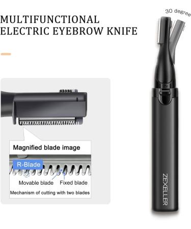 9-in-1 Eyebrow Trimmer Kit | Grooming Set with Scissors, Electric Razor, Tweezer, Shaping Tool & Brush - Black - Buy Online on GoSupps.com