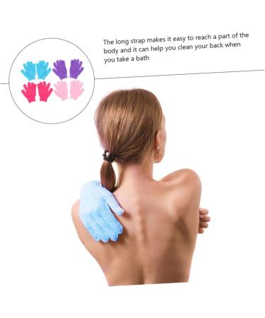 Healeved Mens Body Wash 8pcs Bath Scrub Gloves - Polyester Exfoliating Grooming Glove Set - Buy Online on GoSupps.com