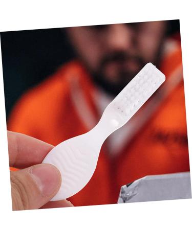 Buifulsic 20-Pack Mini Toothbrushes Soft Nylon Short Handle Safe for Travel & Prisons Clear White Design - Buy Online on GoSupps.com
