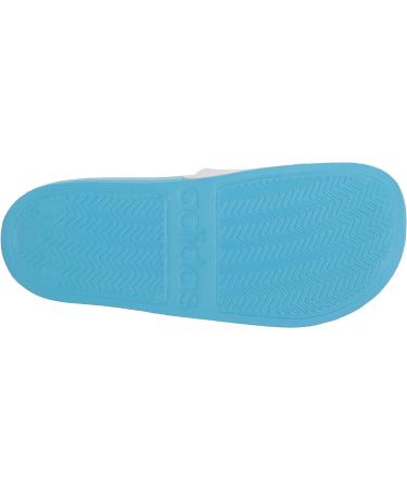 adidas Women's Adilette Slides Sandal 9 - White/Blue Rush Met/Sky Rush - Buy Online on GoSupps.com