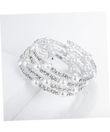 CALLARON Pearl Bracelets Bangle Bracelets for Women Diamond Bracelet Hand Jewelry Bracelet for Women Rhinestone Bracelet Women Jewelry Rhinestones Miss Clamp Drill - Buy Online on GoSupps.com