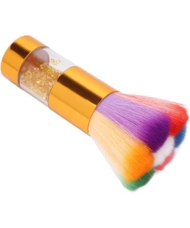 Verdant Touch Makeup Brush Rhinestone Inlaid Makeup Brush for Loose Powder Foundation and Nail Art Dust Removal Gold - Buy Online on GoSupps.com