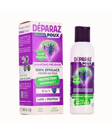 DEPARAZ-POUX Shampooing Pr ventif 2-en-1 | Protection Quotidienne Contre Poux & Lentes |100% Efficace | Lave et Prot ge | Usage Familial | 150Ml 1 ml (Lot de 1)