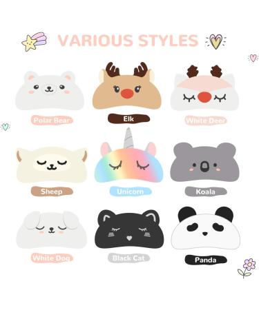 Homewins Ultra-Soft Plush & Silk Sleep Mask - Light-Blocking Eye Mask for Women - Perfect for Sleep & Parties (Sheep Design) - Buy Online on GoSupps.com