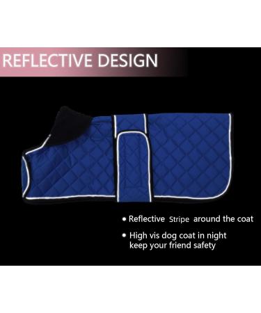 Minezi Waterproof Dachshund Winter Jacket | Wool Lined Adjustable Straps | Cozy Dog Clothing - Navy Size S (Back Length: 36-38cm) - Buy Online on GoSupps.com