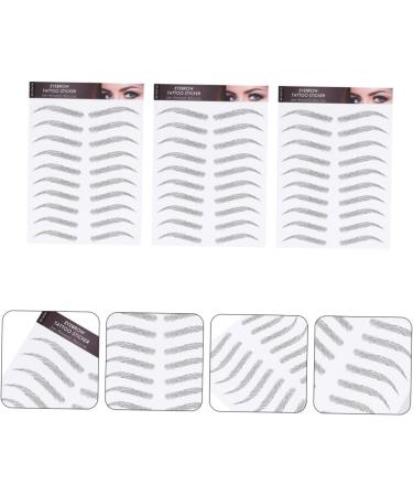 Balacoo 3 Sheets Waterproof Eyebrow Stickers 4d Hair Imitation Eyebrow Sticker Post Paper 6 Proof - Buy Online on GoSupps.com