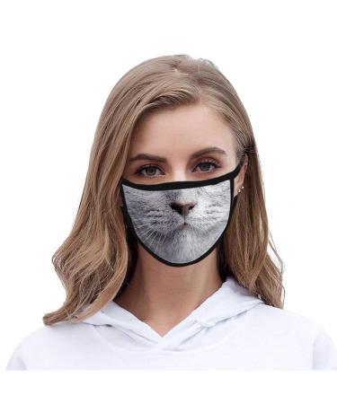 Funny 3D Animal Print Anti Pollution Mouth Covers Cotton Half Face Mouth Reusable Dustproof Washable Facial Decoration Quick-drying Dustproof Keep Warm Caps Sports Scarf