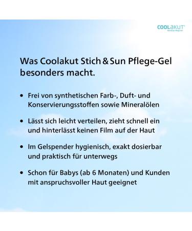 Coolakut Stitch & Sun Care Gel | Naturally Cooling Relief for Insect Bites & Sunburn | Gentle Skin Care for All Types | 30 ml - Buy Online on GoSupps.com