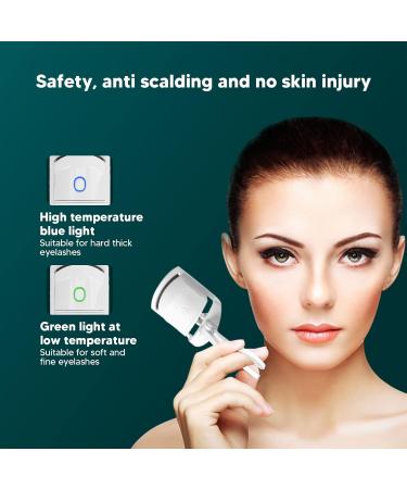 USB Electric Heated Eyelash Curler Heated Eyelash Curler Professional Eyelash Curler Electric Eyelash Curler Heated Eyelash Curler eyelash curler for beautifully curled eyelashes(White pearl) - Buy Online on GoSupps.com