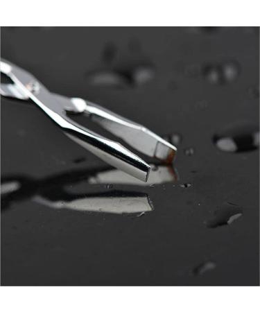 Silver Stainless Steel Eyebrow Scissors Tweezers Elbow Pliers Clip Scissors Flat Tip Tweezers Hair Plucker Hair Removal Tweezers Shave and Hair Removal Tweezers Women's - Buy Online on GoSupps.com