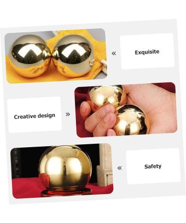 Clispeed 4-Piece Brass Massage Ball Set | Gymnastics Hand & Foot Exercise | Relaxing Massage Balls for Stress Relief - Buy Online on GoSupps.com