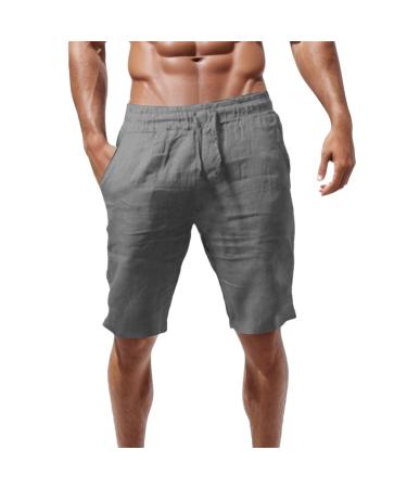 Fabric pants men short and shorts-linen-in-house pants n set linen shorts men s linen pants men long business short pants men summer linen linen pants men light summer pants long a1-gray s