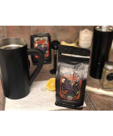 Bones Coffee Company Jacked 'O' Lantern Pumpkin Spice Flavored Coffee | 12 oz Ground Low Acid Medium Roast Gourmet Beans - Buy Online on GoSupps.com
