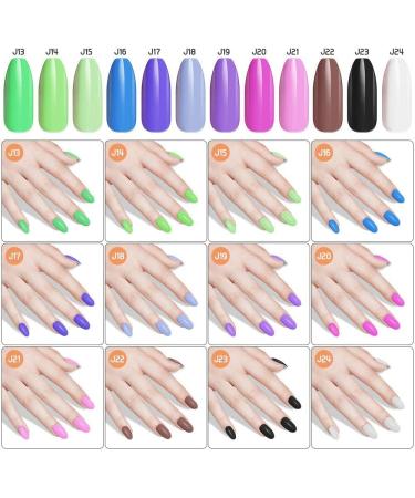 24 Colors Acrylic Powder Nail Art Set - DIY 3D Manicure, UV Gel Compatible - Buy Online on GoSupps.com