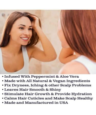 Peppermint & Aloe Hair Scalp Serum - Natural Vegan Treatment for Hydration & Dryness Relief - 4 FL OZ | Olivia Care - Buy Online on GoSupps.com