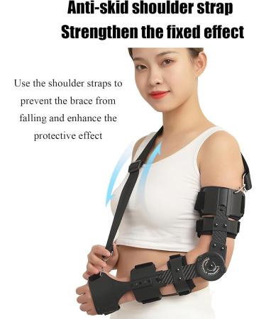 Arm Injury Recovery Brace - Hinged Adjustable Elbow Brace with Precision Dial | Comfortable Breathable Non-slip Design for Fracture Recovery (Right Arm - Buy Online on GoSupps.com