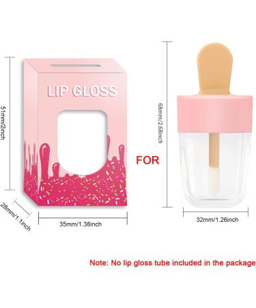 ANZKA 15 Pack Pink Ice Cream Lip Gloss Tube Boxes - Empty Lipgloss Tubes Packaging for 2.68x1.62 Inch Bottles - Buy Online on GoSupps.com