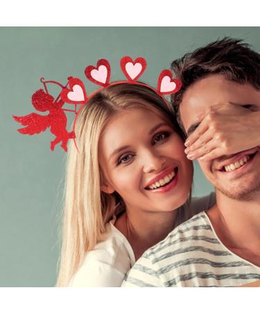 minkissy Heart Headband Valentines Day Headpieces Sequin Cupid Hair Band Red Love Heart Hair Band for Women Girls Halloween Valentine's Day Party Red - Buy Online on GoSupps.com