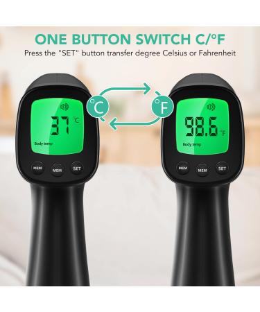 Digital Touchless Thermometer for Adults and Kids - Infrared Forehead Thermometer with 3-in-1 LCD Display - Buy Online on GoSupps.com