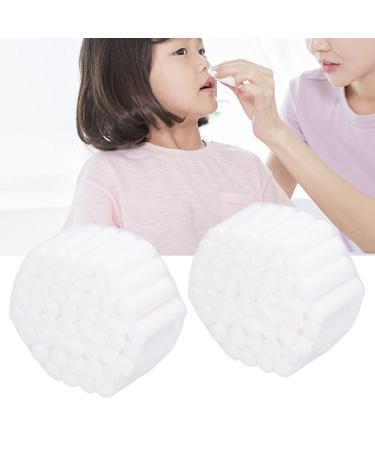 Dental Cotton Gauze Rolls 100pcs Rolled Cotton Ball for Mouth and Nosebleeds Small Non-Sterile High Absorbent Cotton Nose Plugs Cottons Pads for Kids and Adults