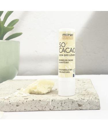 So'Cacao Organic Lip Balm - with Shea and Cocoa Butters - 3.7g - PROPOS'NATURE - Buy Online on GoSupps.com