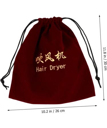FOMIYES Tool Organizer Bag 1pc Hair Dryer Storage Bag Duffle Bag for Travel Organizer Bags for Travel Storage Pouch Embroidered Claret 30x26cm - Buy Online on GoSupps.com