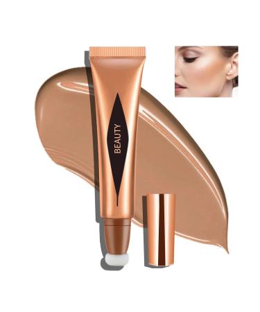 Boobeen Liquid Highlighter Contour Beauty Wand  Cream Bronzer Illuminator Stick with Cushion Applicator  Create 3D Face Makeup 06