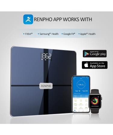 RENPHO Premium Wi-Fi Bluetooth Smart Scale with 13 Body Metrics | Dark Blue - Buy Online on GoSupps.com